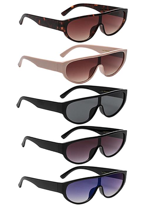 Fashionista Panel Lens Half Round Sunglasses  (Dozen per Pack)