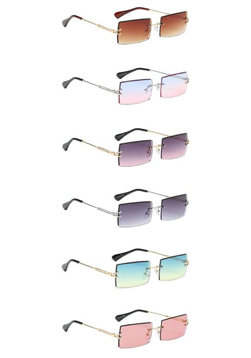 Modern Mini Box Shape Sunglasses  (Dozen per Pack)