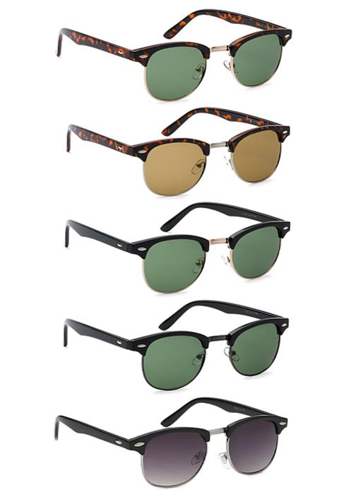 Retro Rewind Trendy Modified Classic Soho Sunglasses  (Dozen per Pack)