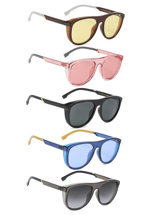 Fashion Round Shape Design Sunglasses  (Dozen per Pack)