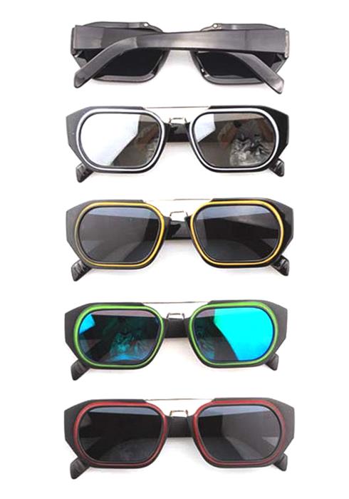 Fashion Geometric Shaped Tone Sunglasses  (Dozen per Pack)