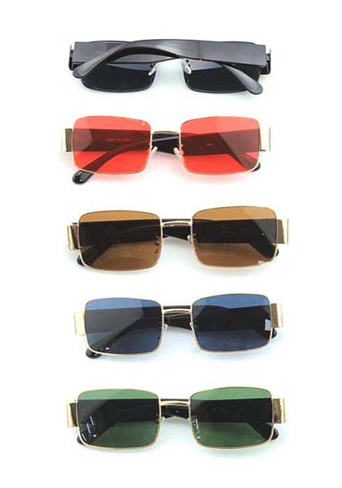 Modern Color Lens Metal Round Sunglasses  (Dozen per Pack)