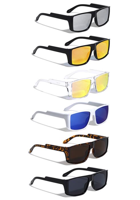 Flat Top Square Sunglasses  (Dozen per Pack)