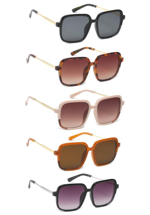 Modern Square Round Sunglasses  (Dozen per Pack)