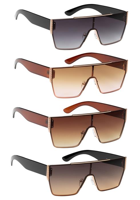 Modern Square Fashion Sunglasses  (Dozen per Pack)