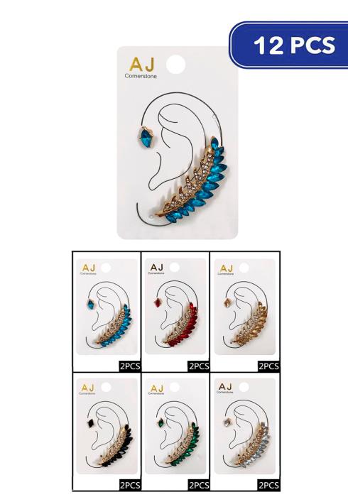 Fashion Rhinestone Ear Cuff   (Dozen per Pack)