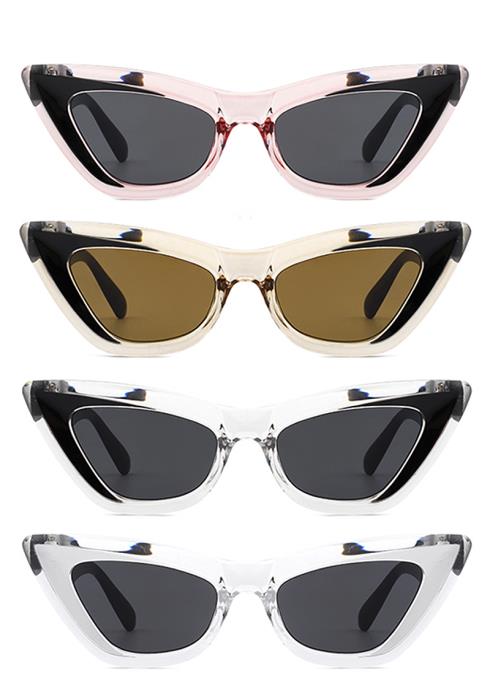 Stylish Cat Eye Design Sunglasses  (Dozen per Pack)