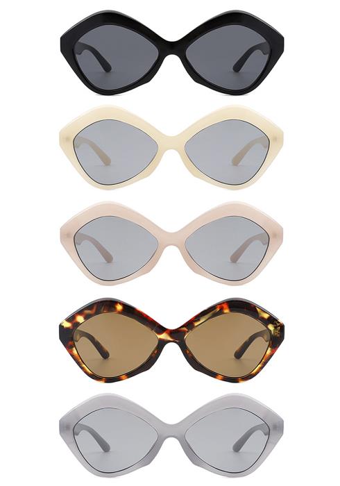 Fashion Round Geometric Shape Sunglasses  (Dozen per Pack)