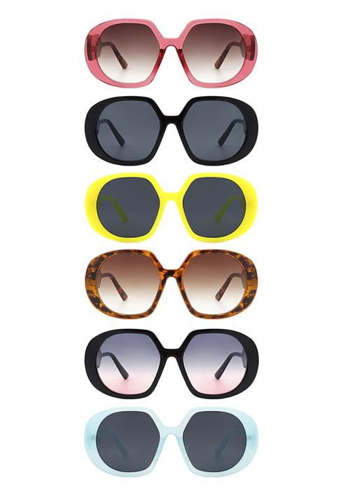 Fashion Big Eyed Round Sunglasses  (Dozen per Pack)