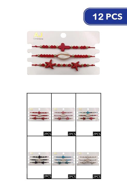 Fashion Shell Bracelet   (Dozen per Pack)