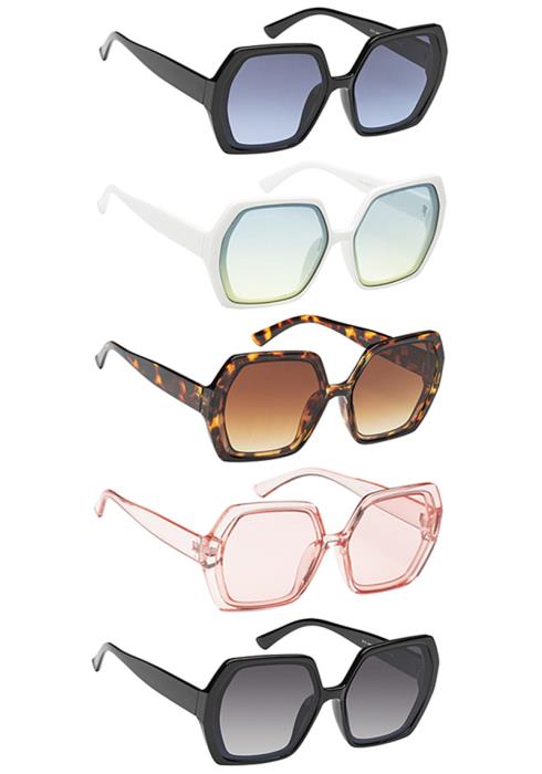 Modern Shape Sunglasses  (Dozen per Pack)