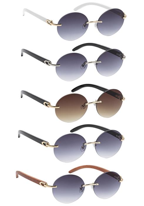 Modern Round Shape Sunglasses  (Dozen per Pack)