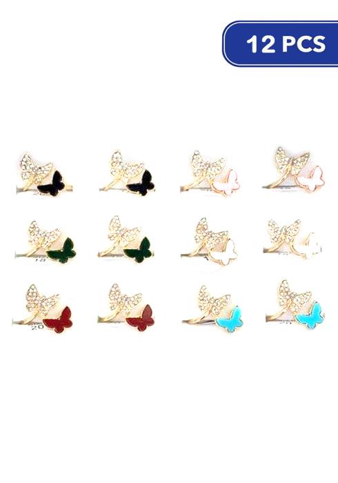 Fashion Butterfly Ring   (Dozen per Pack)