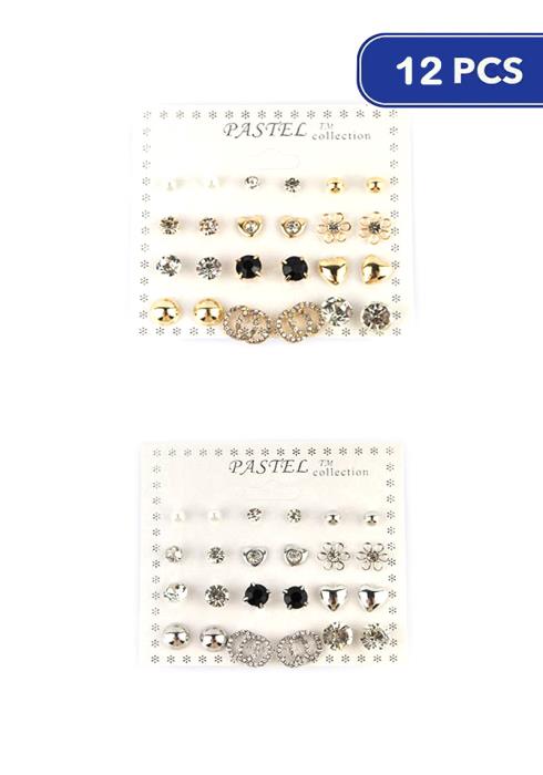 Fashion Multi Earring Set   (Dozen per Pack)