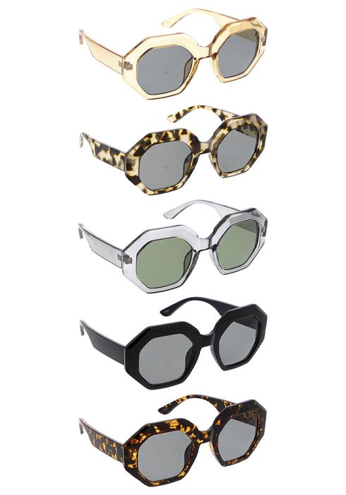 Geometric Shape Design Sunglasses  (Dozen per Pack)