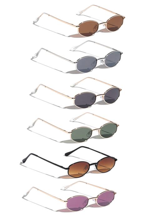 Thin Diamond Spring Hinge Sunglasses  (Dozen per Pack)