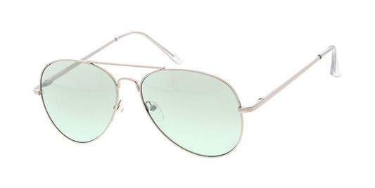 3383HFM/MH Unisex Metal Standard Aviator w/ Color Lens and Flash Mirror