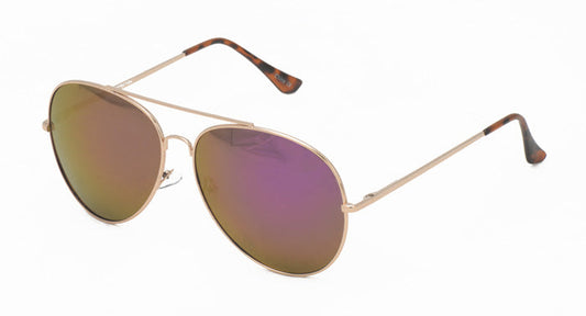 4102RV/MH Unisex Oversized Metal Aviator w/ Color Mirror Lens