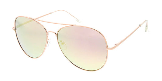 4167PNK/REV Women's Oversize Metal Aviator w/ Pink Spectrum Color Mirror (Single Color)