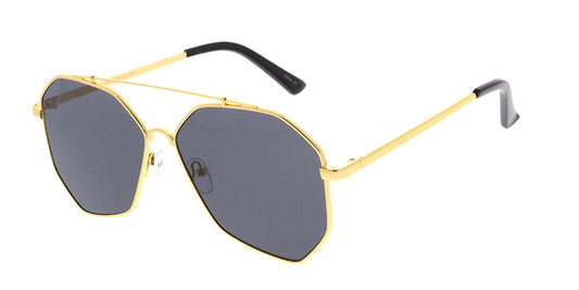 4510 Unisex Metal Large Geometric Aviator