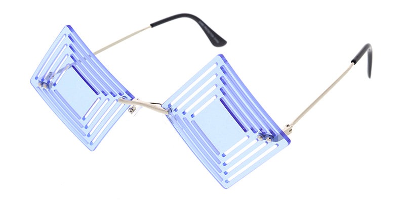 4995 Unisex Metal Medium Diamond Cut Out Rimless Novelty Frame