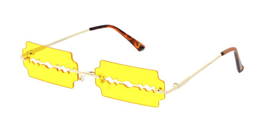 5006 Unisex Metal Small Rimless Razor Blade Novelty Frame