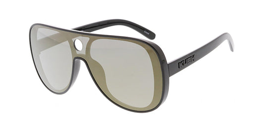 KUSH Plastic Large Shield Aviator Frame w/ Color Mirror Lens (Pack of Dozen)