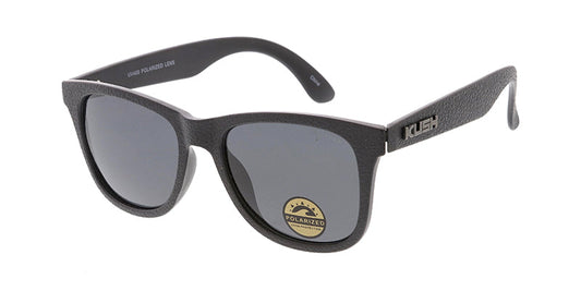 KU-POL005 KUSH Plastic Medium WF Leather Grain Texturized Frame w/ Polarized Lens