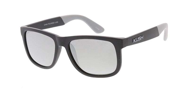 KU-POL009RV KUSH Plastic Medium Rectangular Frame w/ Polarized Color Mirror Lens