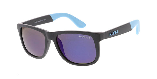 KU-POL009RV KUSH Plastic Medium Rectangular Frame w/ Polarized Color Mirror Lens