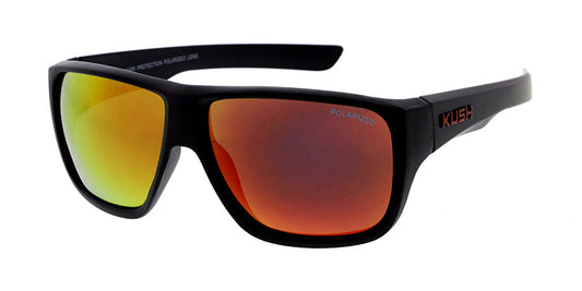 KU-POL019RV KUSH Large Rectangular Flat Top Frame w/ Color Mirror Polarized Lens