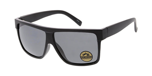 POLF1013 Unisex Plastic Large Square Frame w/ Polarized Lens