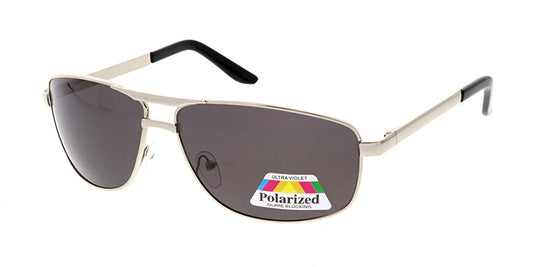 POLM3008 Men's Casual Metal Square Aviator w/ Polarized Lens