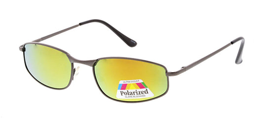 POLM3011RV Men's Casual Metal Frame w/ Polarized Color Mirror Lens