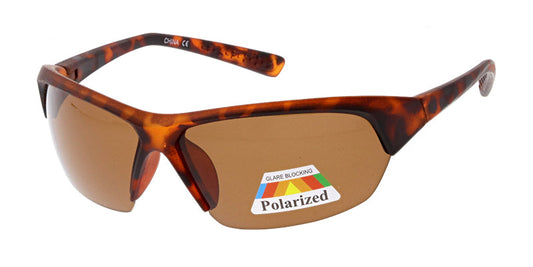 POLS2012 Men's Sport Plastic Half Frame w/ Polarized Lens