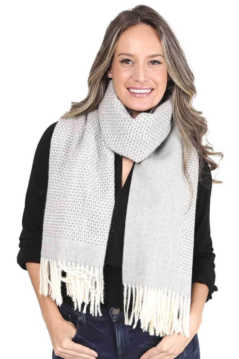 Mixed Color Soft Oblong Scarf With Fringes