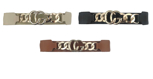 Stylish Metal Link Letter Belt